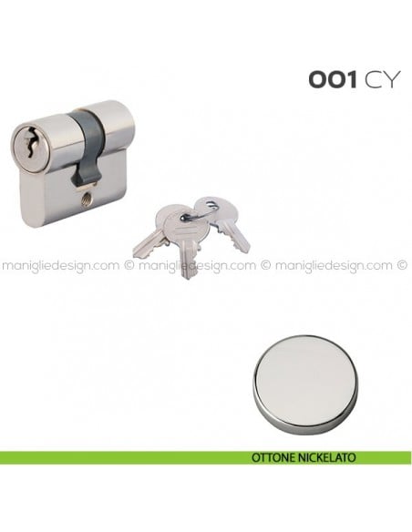 Cilindro Yale lunghezza 40 mm 001 CY Reguitti ottone nickelato