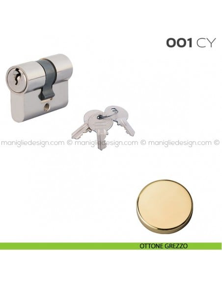 Cilindro Yale lunghezza 40 mm 001 CY Reguitti ottone grezzo