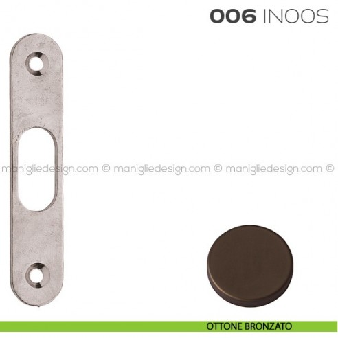 Incontro normale per serrature 16SR e 17SR articolo 006 IN Reguitti ottone bronzato