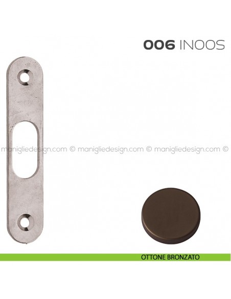 Incontro normale per serrature 16SR e 17SR articolo 006 IN Reguitti ottone bronzato