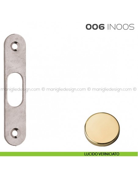 Incontro normale per serrature 16SR e 17SR articolo 006 IN Reguitti ottonato