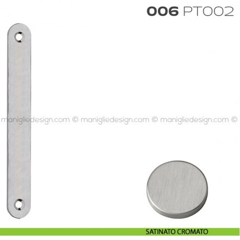 Piastrina copriscasso 006 PT002 Reguitti satinato cromato