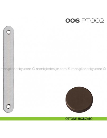 Piastrina copriscasso 006 PT002 Reguitti ottone bronzato