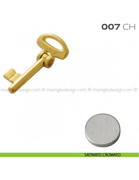 Chiave snodata per serrature 7SR articolo 007 CH Reguitti satinato cromato
