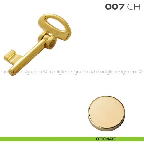 Chiave snodata per serrature 7SR articolo 007 CH Reguitti ottonato