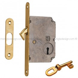 Serratura con foro chiave bordo tondo entrata 50 mm 017SR Reguitti con chiave