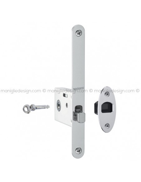 Serratura con foro chiave tondo, con chiave a spillo bordo tondo entrata 50 mm 027SR Reguitti