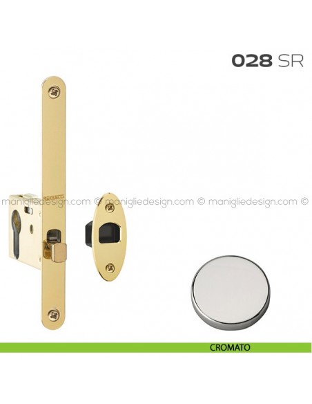 Serratura con foro yale bordo tondo entrata 50 mm 028SR Reguitti cromato