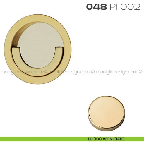 Placca ad incasso tonda con anello 048 PI 002 lucido verniciato