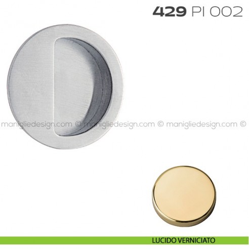 Placca ad incasso tonda con bordo di presa cieca 429 PI Reguitti lucido verniciato