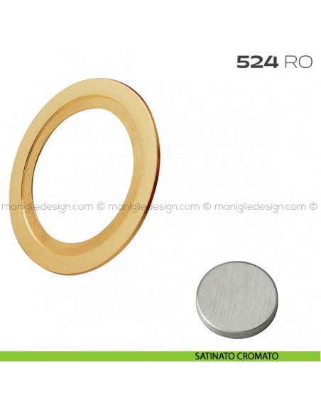 Cornice per placche con incasso diametro 48 mm 524 RO Reguitti satinato cromato