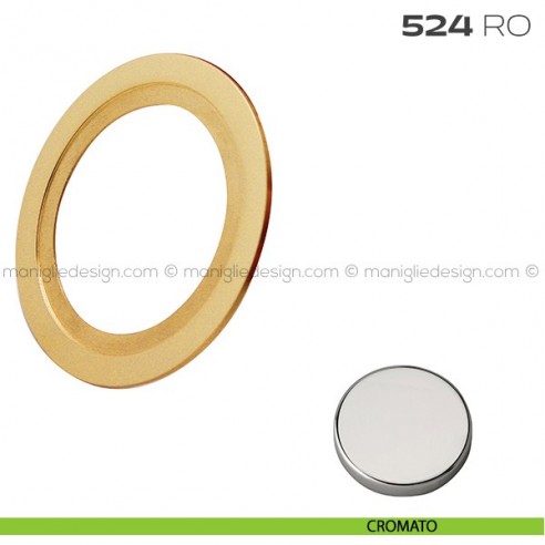 Cornice per placche con incasso diametro 48 mm 524 RO Reguitti cromato