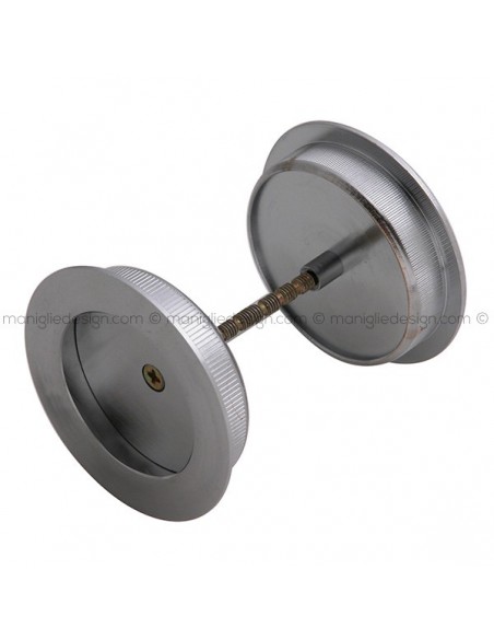 Coppia placche incasso ø48 con bordo di presa con vite di connessione passante 529 CP Reguitti