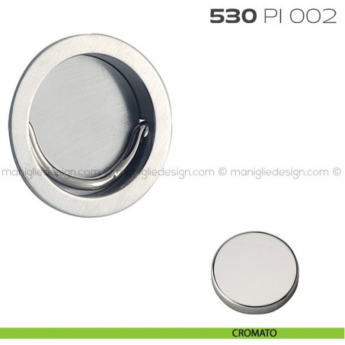 Placca ad incasso tonda con anello 530 PI 002 cromato