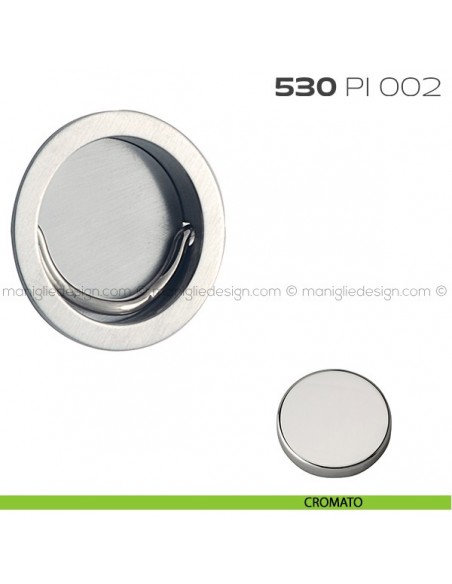 Placca ad incasso tonda con anello 530 PI 002 cromato