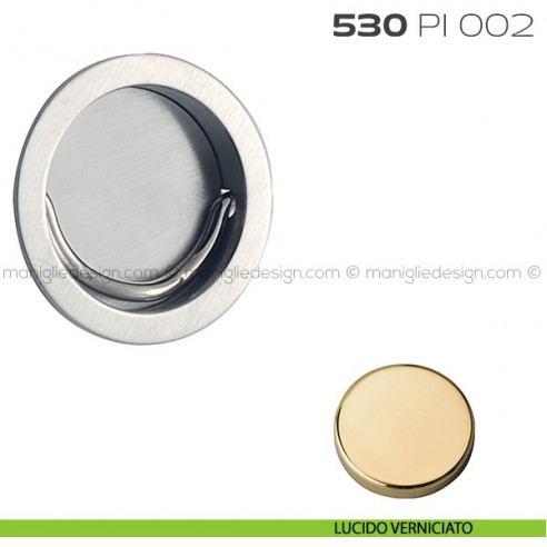 Placca ad incasso tonda con anello 530 PI 002 lucido verniciato
