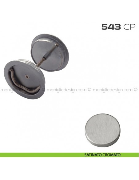Coppia placche incasso tonde 543 CP satinato cromato