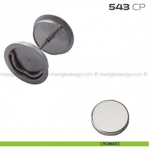 Coppia placche incasso tonde 543 CP cromato
