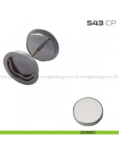 Coppia placche incasso tonde 543 CP cromato