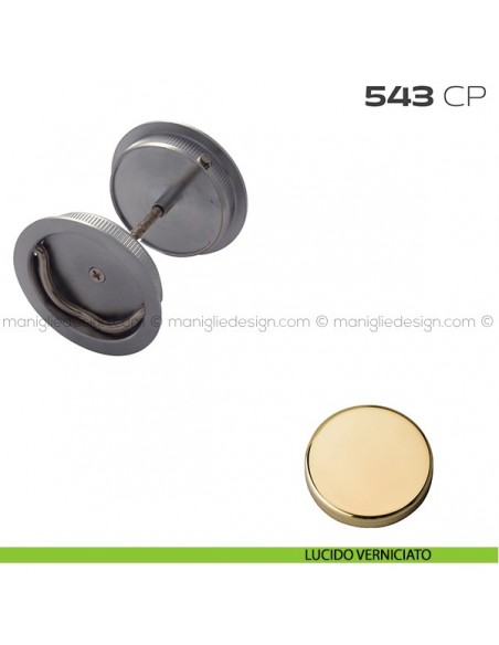 Coppia placche incasso tonde 543 CP lucido verniciato