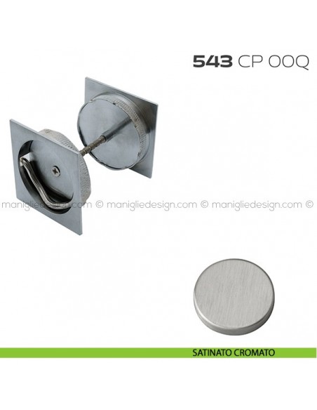 Coppia placche incasso quadrate 543 CP 00Q satinato cromato