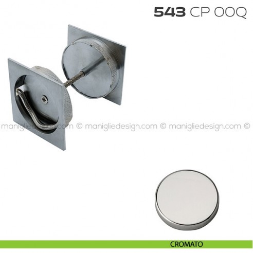 Coppia placche incasso quadrate 543 CP 00Q cromato