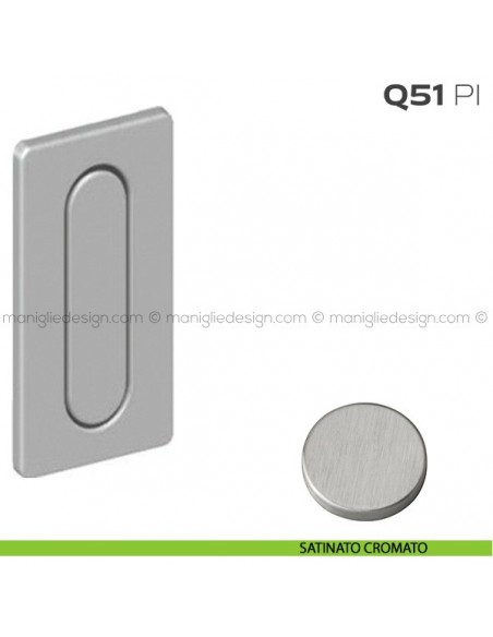 Frontale di trascinamento con pendente di presa Q51 PI Reguitti satinato cromato