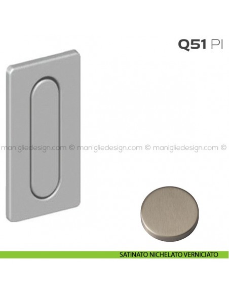 Frontale di trascinamento con pendente di presa Q51 PI Reguitti satinato nichelato verniciato