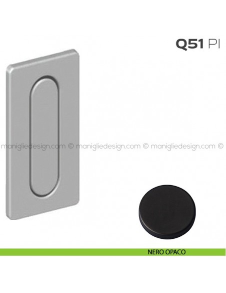 Frontale di trascinamento con pendente di presa Q51 PI Reguitti nero opaco RAL 9005