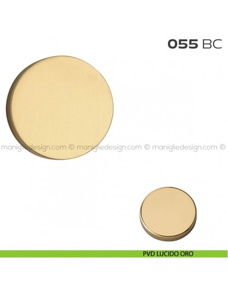 Bocchetta tonda cieca diametro 55 mm 055BC Reguitti PVD lucido oro
