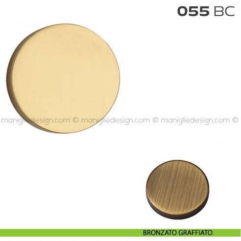Bocchetta tonda cieca diametro 55 mm 055BC Reguitti bronzato graffiato