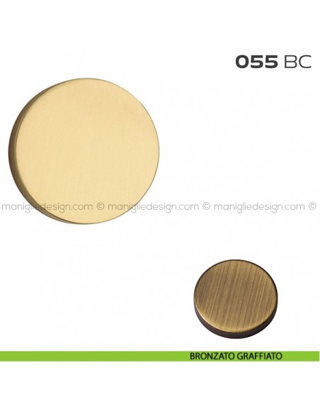Bocchetta tonda cieca diametro 55 mm 055BC Reguitti bronzato graffiato