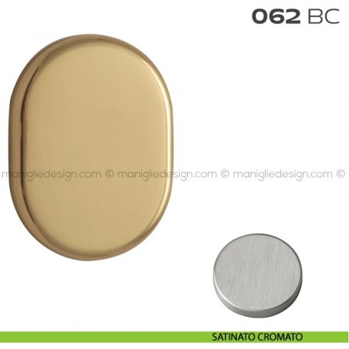 Bocchetta ovale cieca 62x82 mm 062BC Reguitti satinato cromato