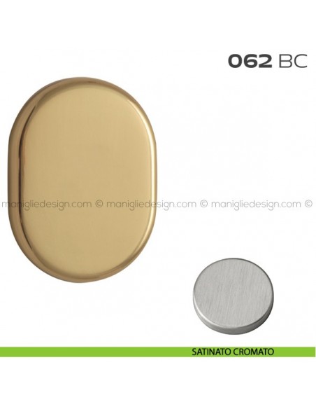 Bocchetta ovale cieca 62x82 mm 062BC Reguitti satinato cromato