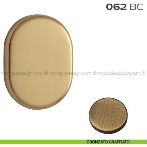 Bocchetta ovale cieca 62x82 mm 062BC Reguitti bronzato graffiato