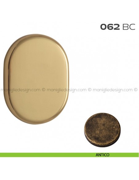 Bocchetta ovale cieca 62x82 mm 062BC Reguitti antico