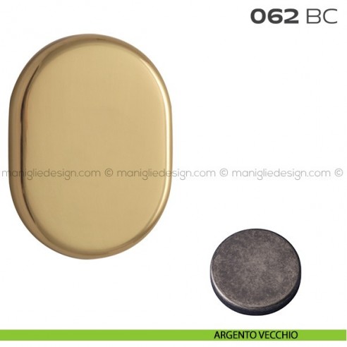 Bocchetta ovale cieca 62x82 mm 062BC Reguitti argento vecchio