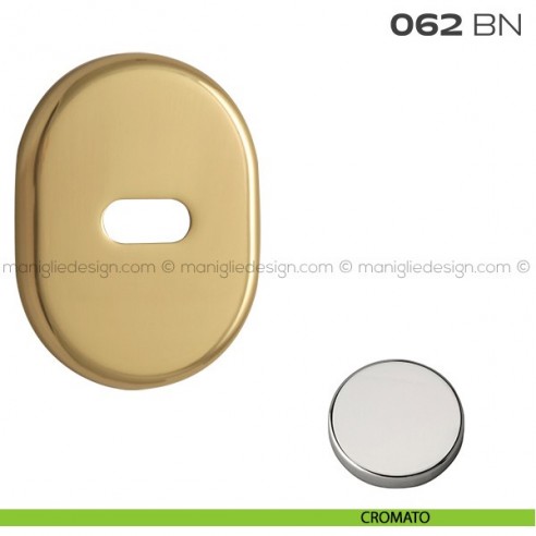 Bocchetta ovale per limitatore di apertura 62x82 mm 062BN Reguitti cromato