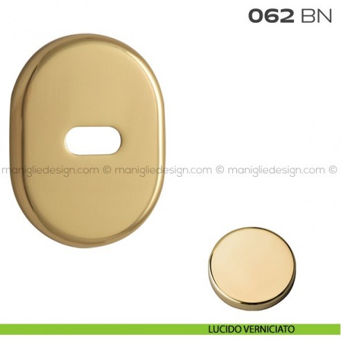 Bocchetta ovale per limitatore di apertura 62x82 mm 062BN Reguitti lucido verniciato