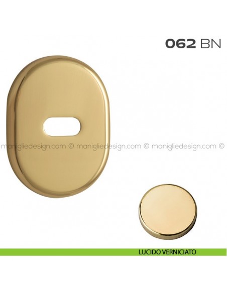 Bocchetta ovale per limitatore di apertura 62x82 mm 062BN Reguitti lucido verniciato