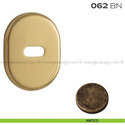 Bocchetta ovale per limitatore di apertura 62x82 mm 062BN Reguitti antico