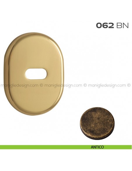 Bocchetta ovale per limitatore di apertura 62x82 mm 062BN Reguitti antico