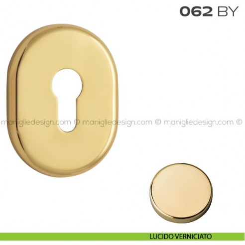 Bocchetta ovale con foro yale 62x82 mm 062BY Reguitti lucido verniciato