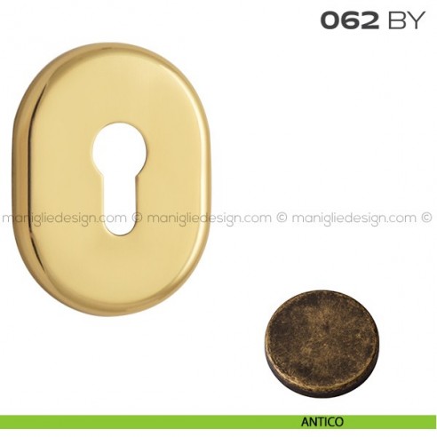 Bocchetta ovale con foro yale 62x82 mm 062BY Reguitti antico