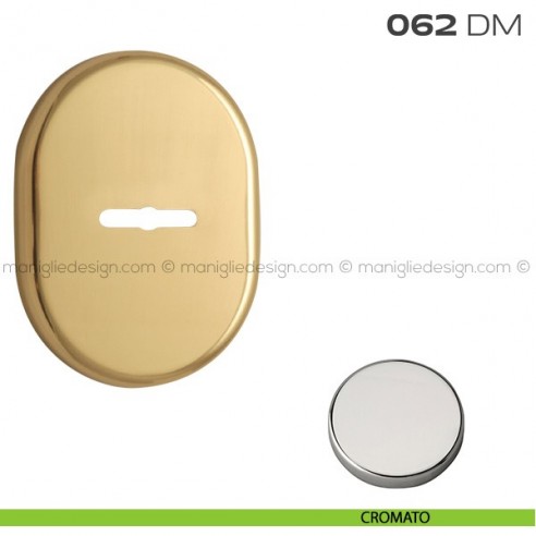 Bocchetta ovale con foro doppia mappa 62x82 mm 062BM Reguitti cromato