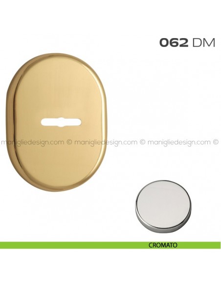 Bocchetta ovale con foro doppia mappa 62x82 mm 062BM Reguitti cromato