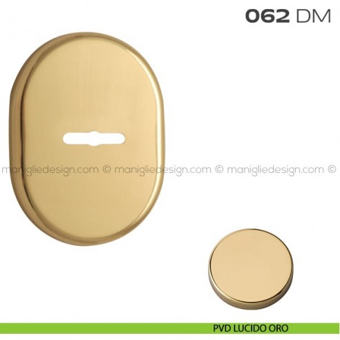 Bocchetta ovale con foro doppia mappa 62x82 mm 062BM Reguitti PVD lucido oro