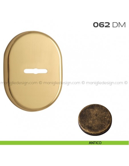 Bocchetta ovale con foro doppia mappa 62x82 mm 062BM Reguitti antico