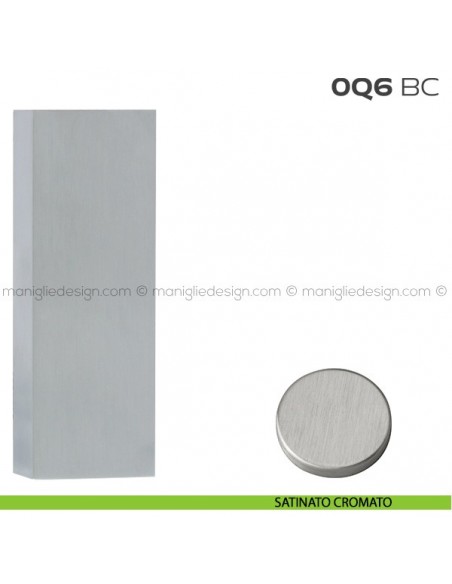 Bocchetta rettangolare cieca 36x93 mm 0Q6BC Reguitti satinato cromato