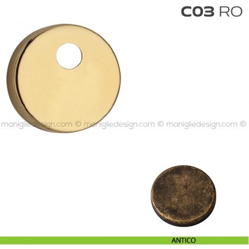 Bocchetta tonda con foro asse per cilindretti con codolo diametro 45 mm C03RO Reguitti antico